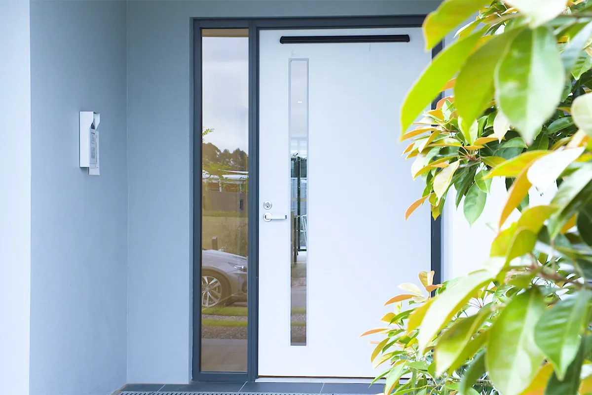 A front door with assistive technology