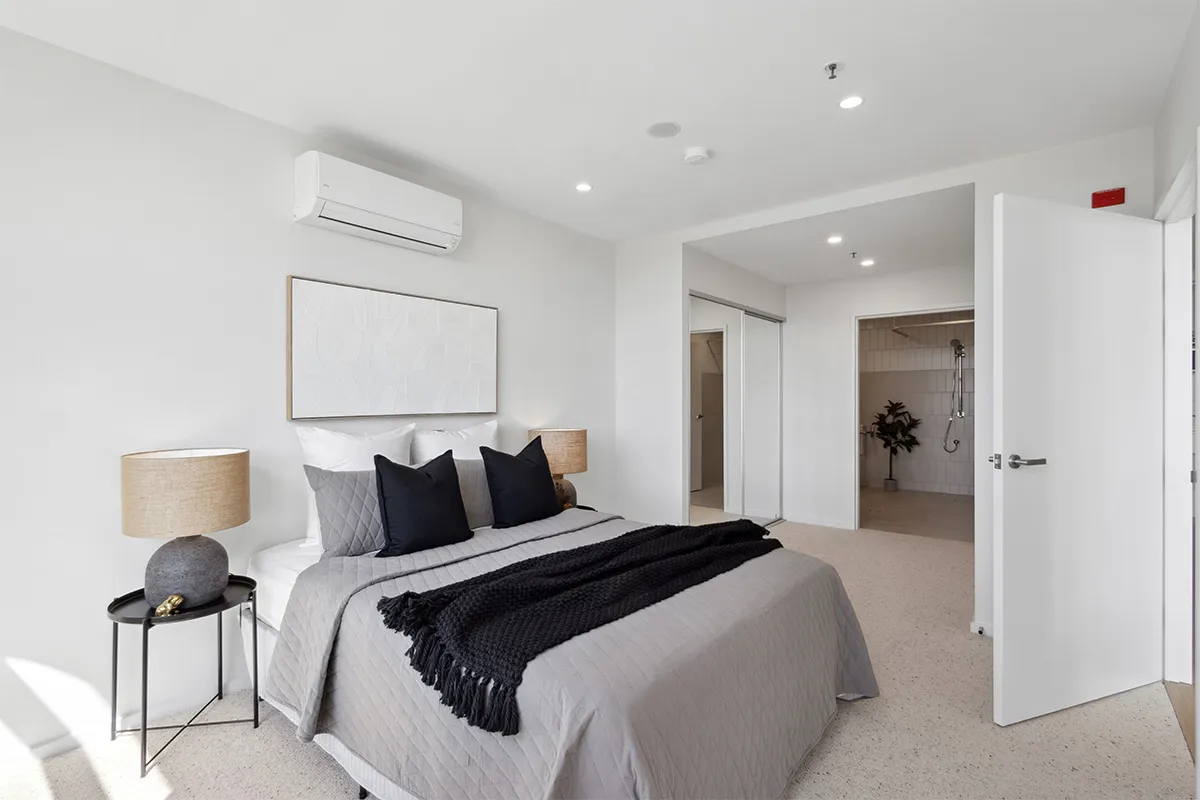 Bedroom in a BLVD apartment