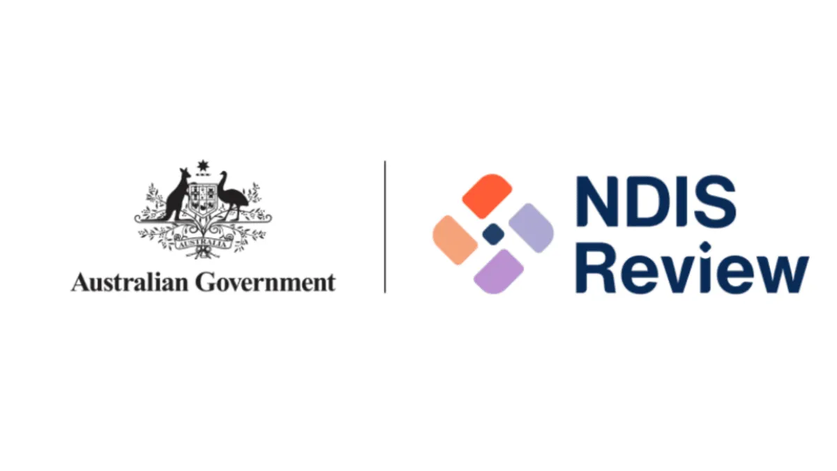 The Australian Government and NDIS Review logos