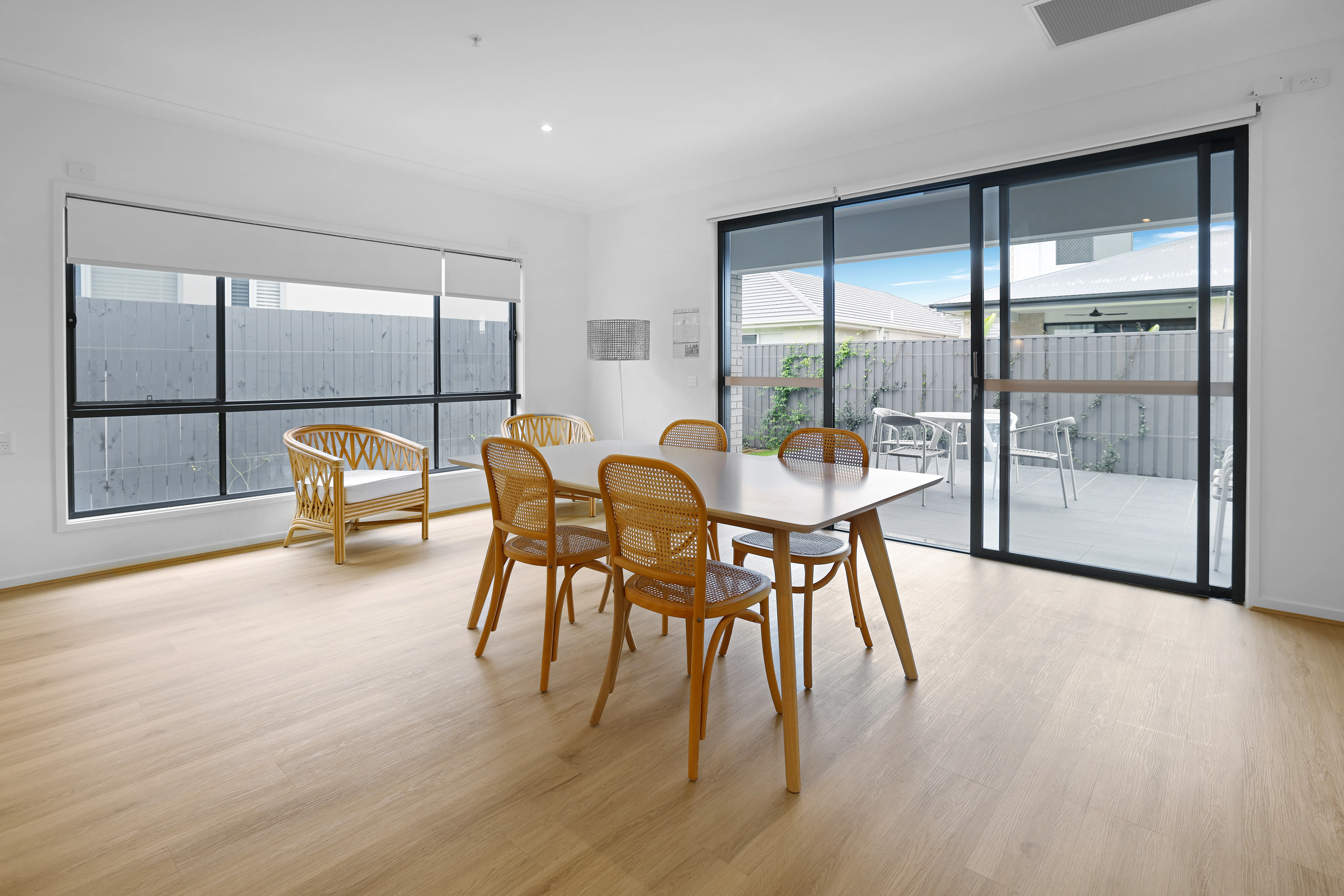 Dining room with wood floors